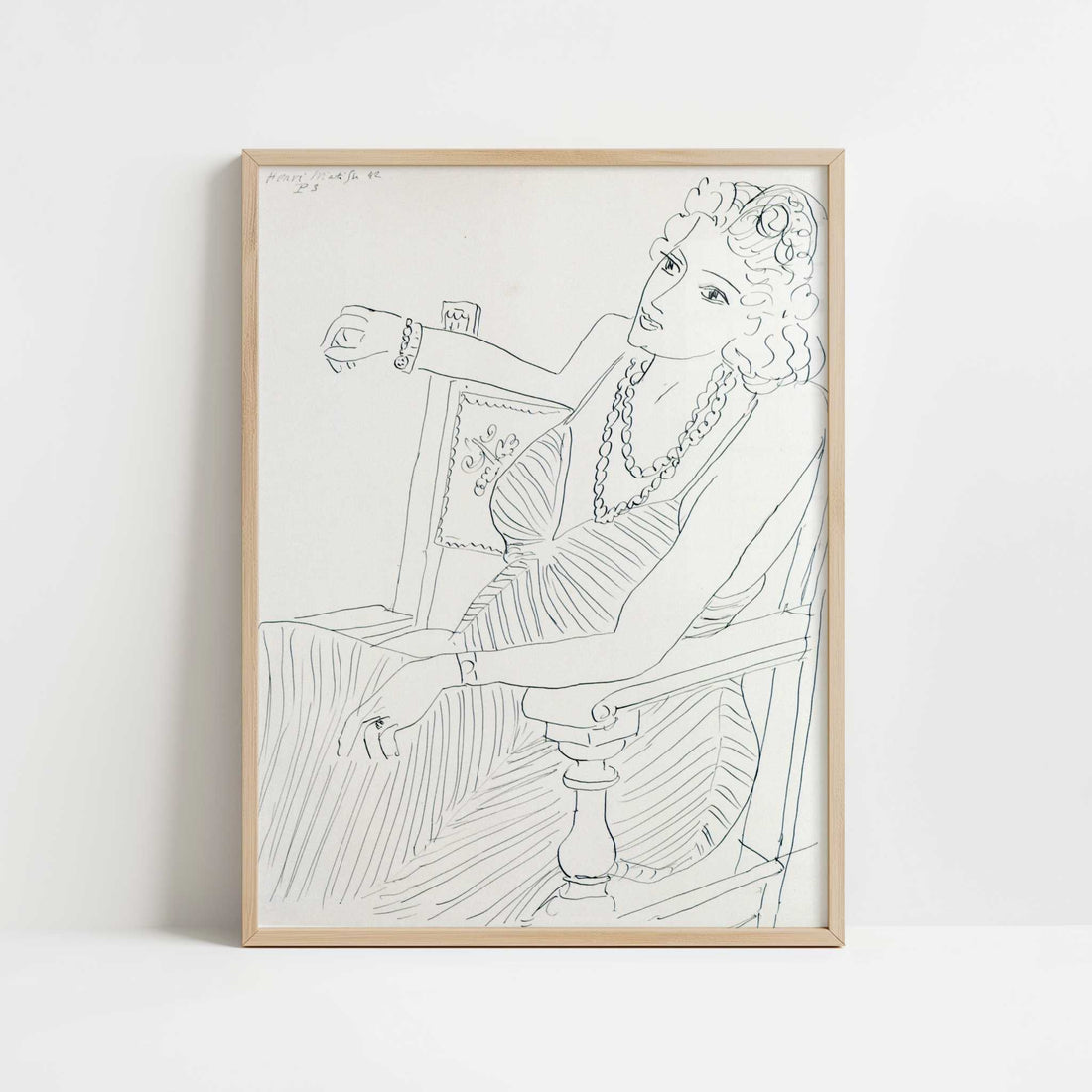 Themes & Variations (1942) by Henri Matisse – Art Print - Art print in oak frame