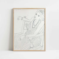 Themes & Variations (1942) by Henri Matisse – Art Print - Art print in oak frame