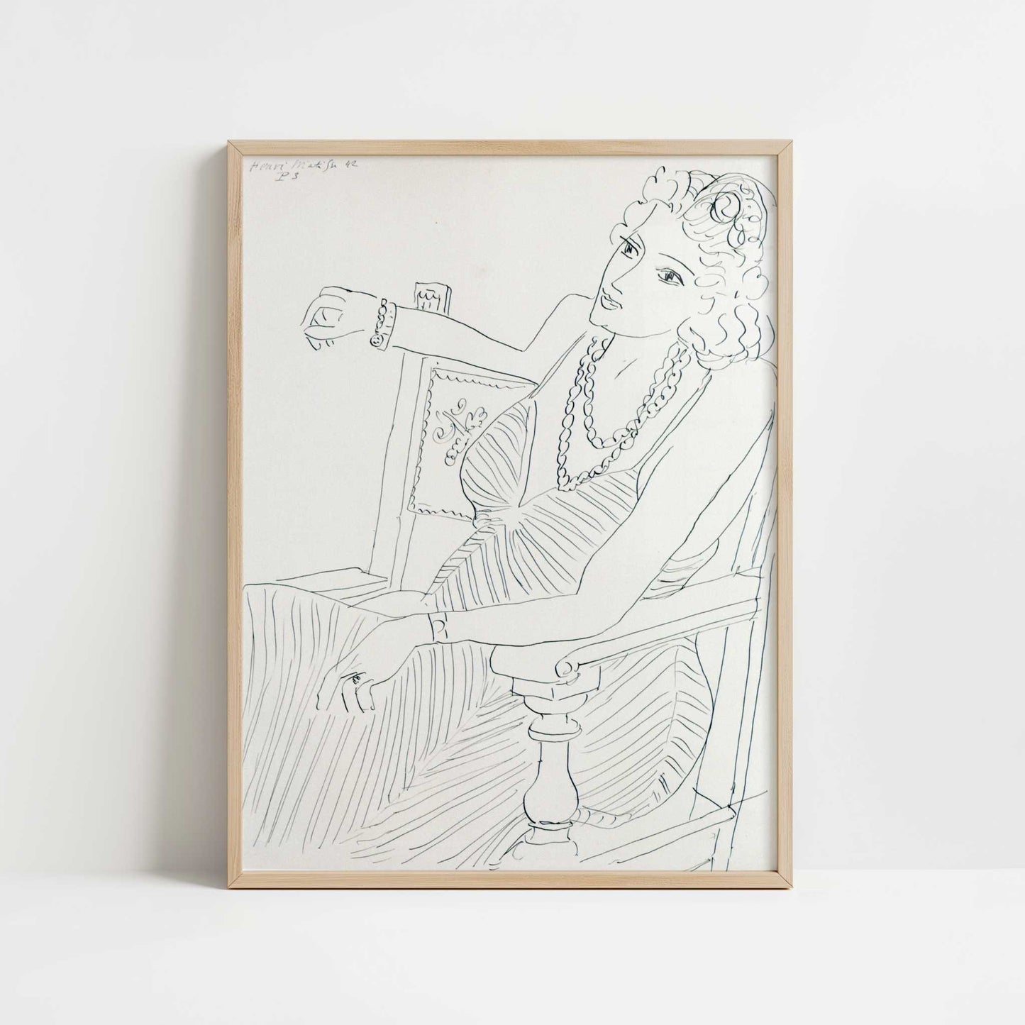 Themes & Variations (1942) by Henri Matisse – Art Print - Art print in oak frame