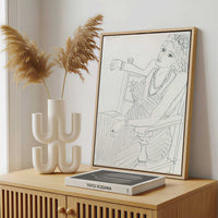 Framed Canvas - Framed canvas in a stylish interior setting