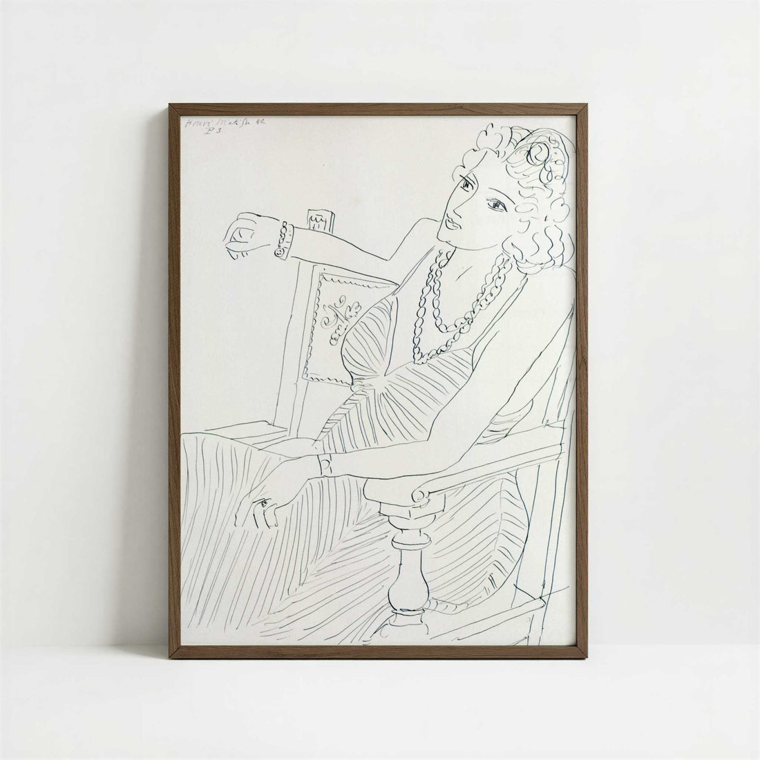 Themes & Variations (1942) by Henri Matisse – Art Print - Art print in dark wood frame