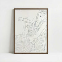 Themes & Variations (1942) by Henri Matisse – Art Print - Art print in dark wood frame