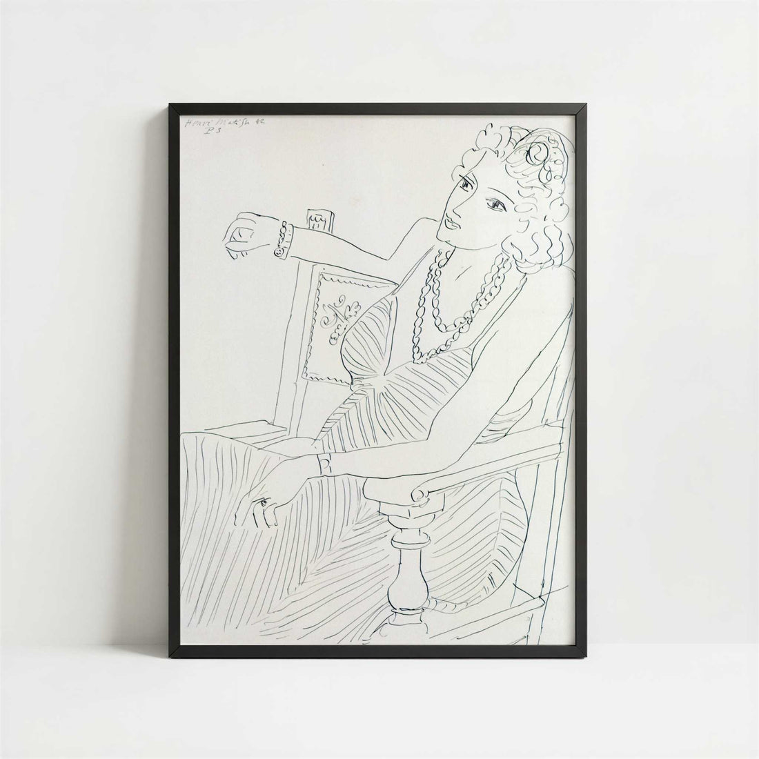 Themes & Variations (1942) by Henri Matisse – Art Print - Art print in black frame