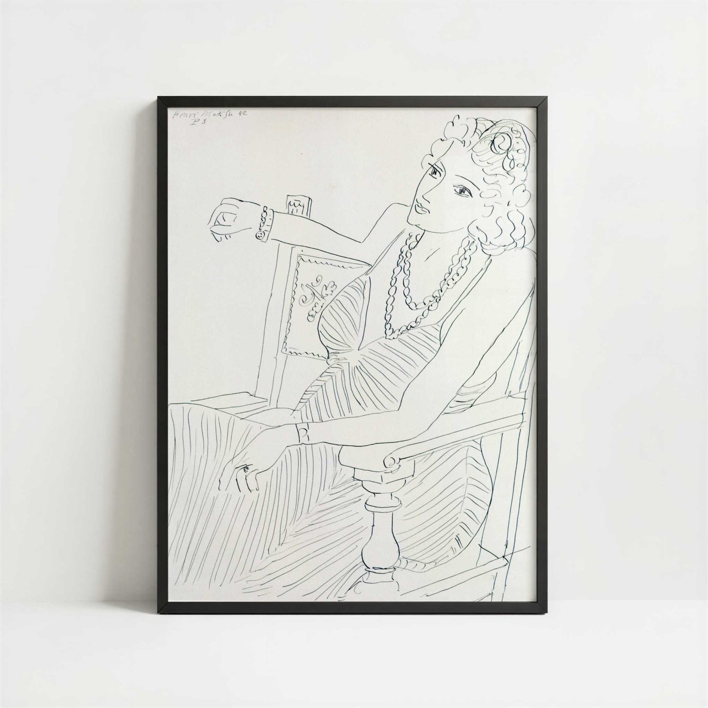 Themes & Variations (1942) by Henri Matisse – Art Print - Art print in black frame