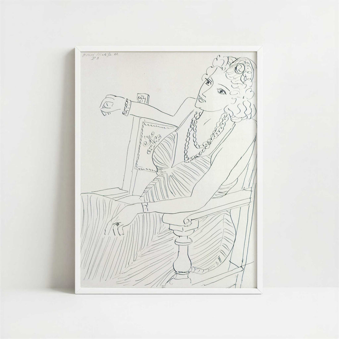 Themes & Variations (1942) by Henri Matisse – Art Print - Art print in white frame