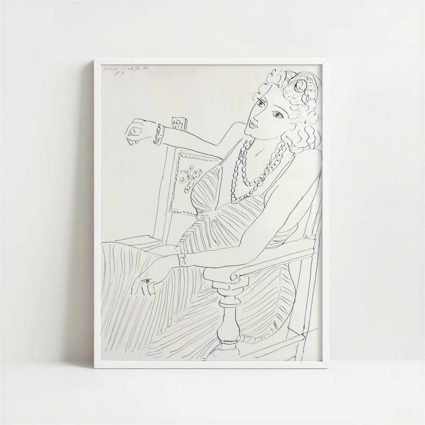 Themes & Variations (1942) by Henri Matisse – Art Print - Art print in white frame
