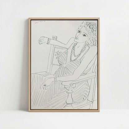 Framed Canvas - Framed canvas in oak color frame