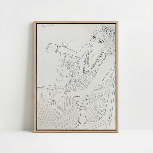 Framed Canvas - Framed canvas in oak color frame