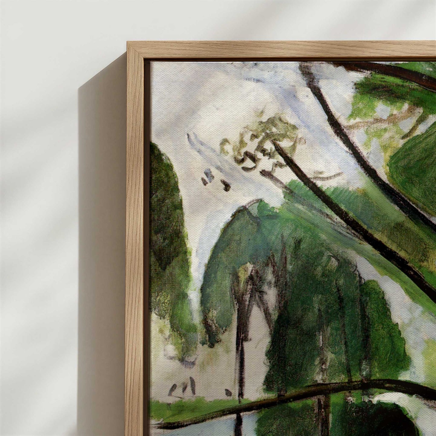 Framed Canvas - Close-up detail and texture of the framed canvas