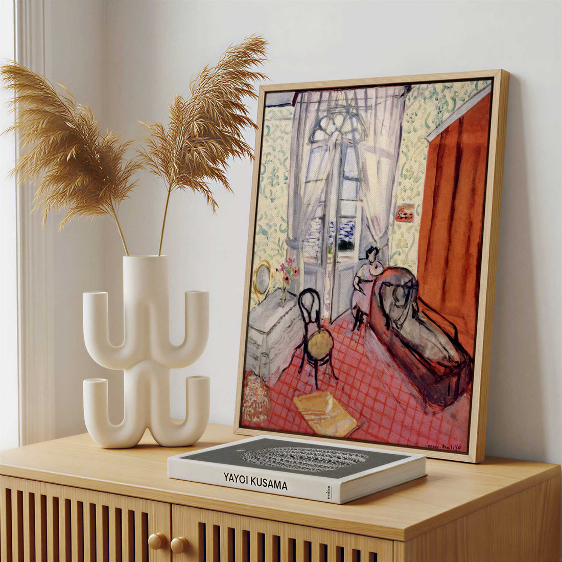 Framed Canvas - Framed canvas in a stylish interior setting