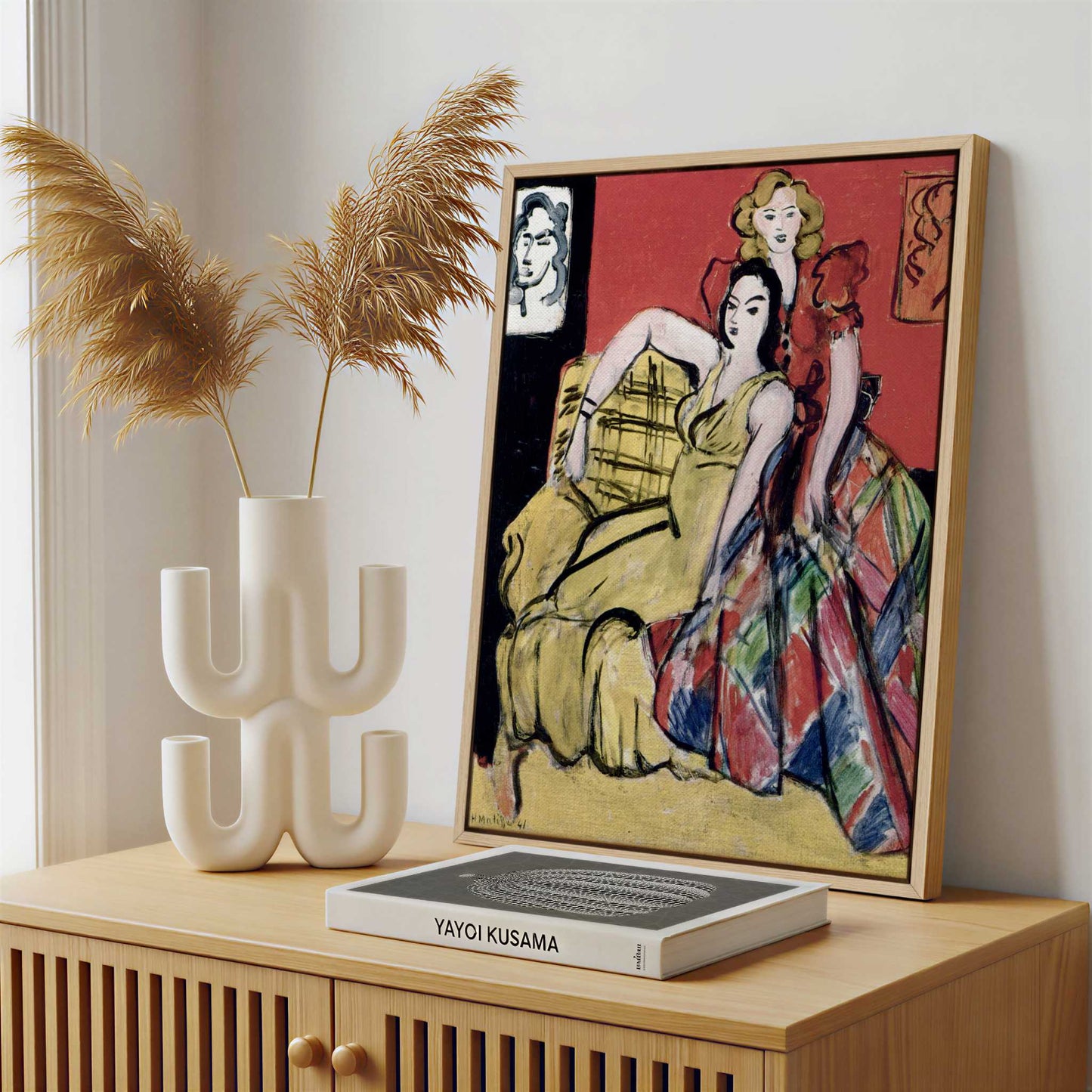 Framed Canvas - Framed canvas in a stylish interior setting