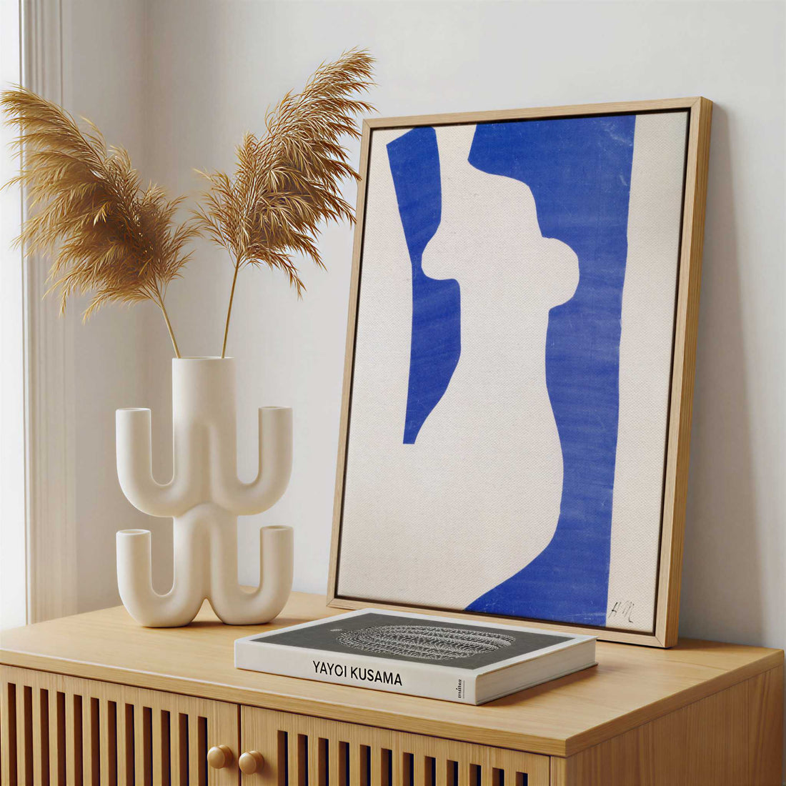 Framed Canvas - Framed canvas in a stylish interior setting