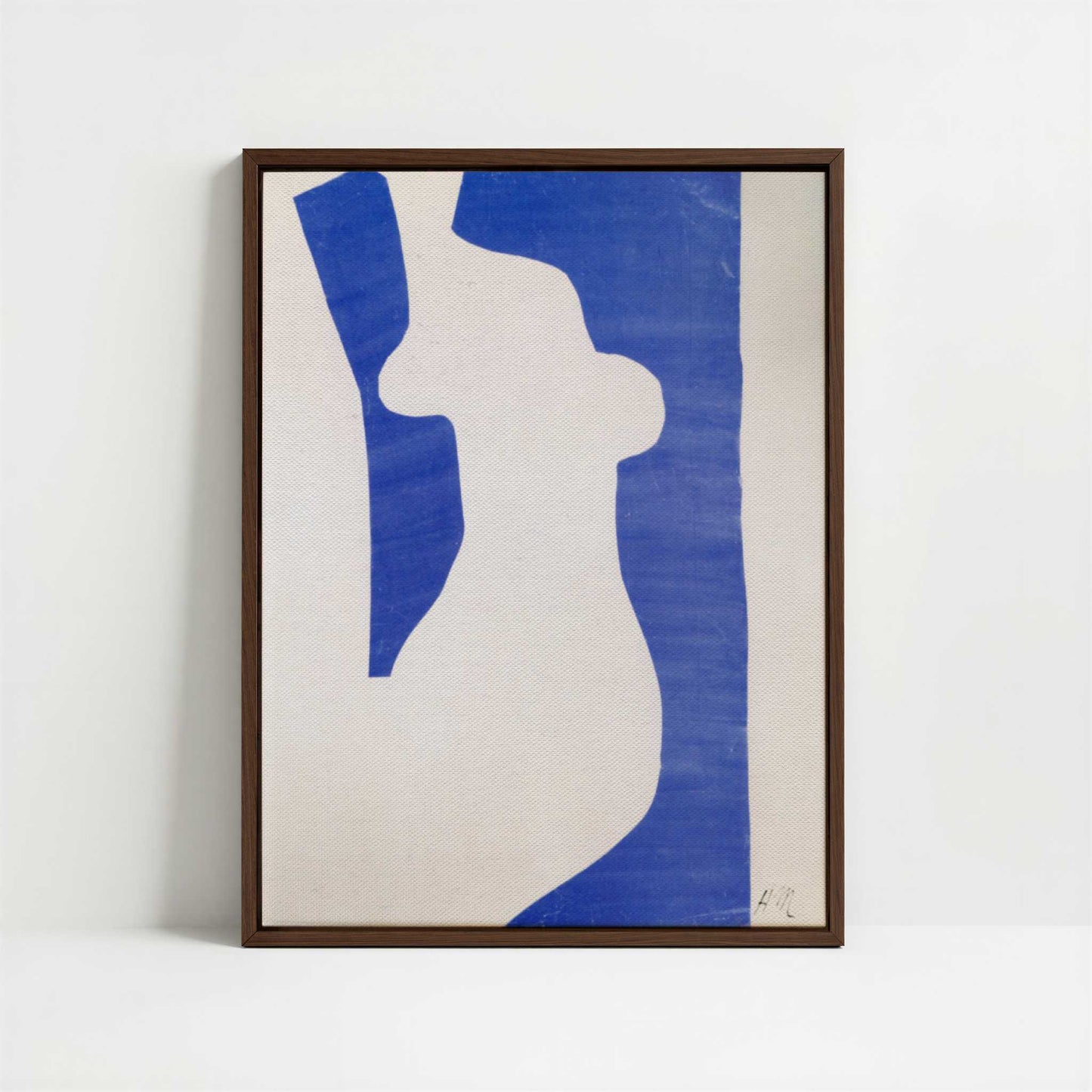 Framed Canvas - Framed canvas in dark wood color frame
