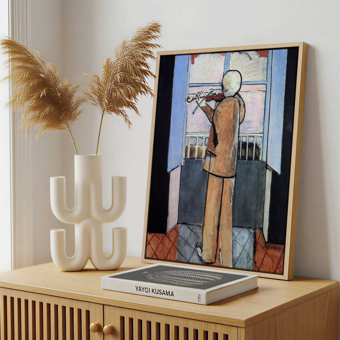 Framed Canvas - Framed canvas in a stylish interior setting