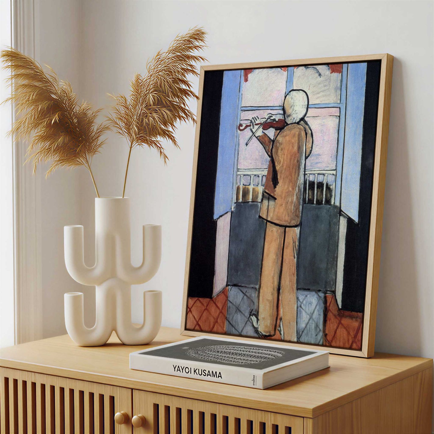 Framed Canvas - Framed canvas in a stylish interior setting