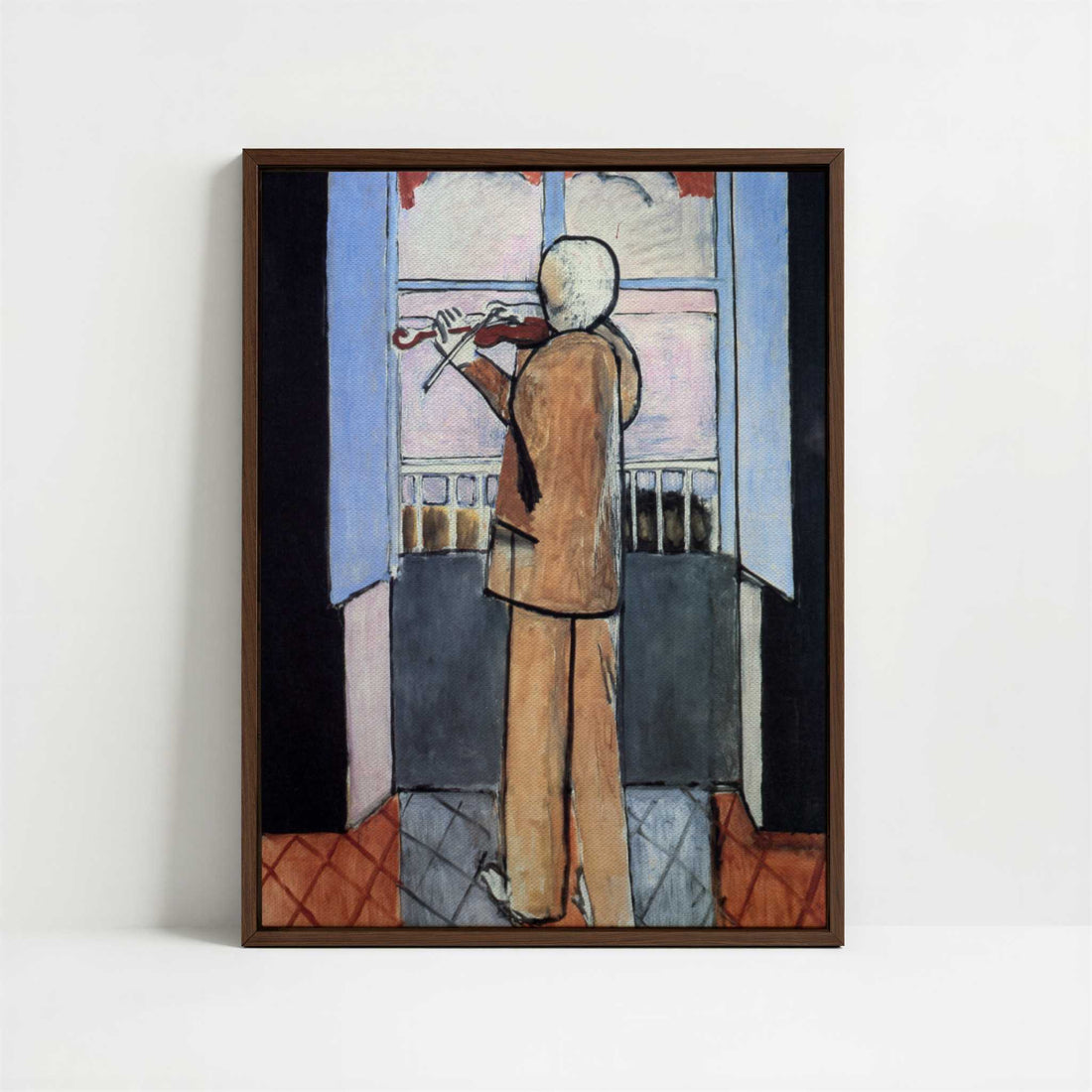 Framed Canvas - Framed canvas in dark wood color frame