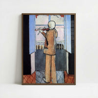 Violinist at the Window (1917-18) by Henri Matisse – Art Print - Art print in dark wood frame