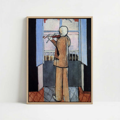 Framed Canvas - Framed canvas in oak color frame