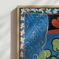 Framed Canvas - Close-up detail and texture of the framed canvas