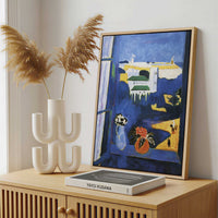 Framed Canvas - Framed canvas in a stylish interior setting