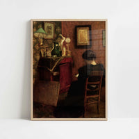 Woman Reading (c.1894) by Henri Matisse – Art Print - Art print in oak frame