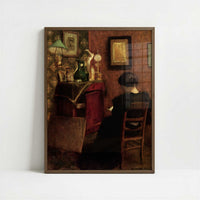 Woman Reading (c.1894) by Henri Matisse – Art Print - Art print in dark wood frame