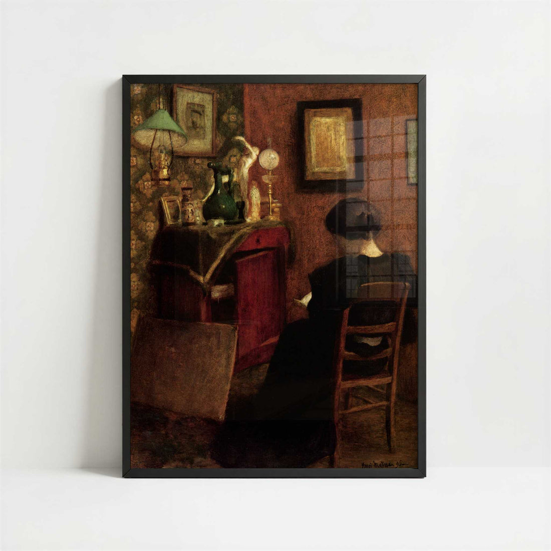 Woman Reading (c.1894) by Henri Matisse – Art Print - Art print in black frame