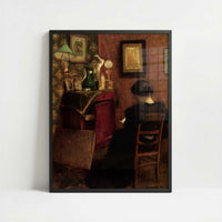 Woman Reading (c.1894) by Henri Matisse – Art Print - Art print in black frame