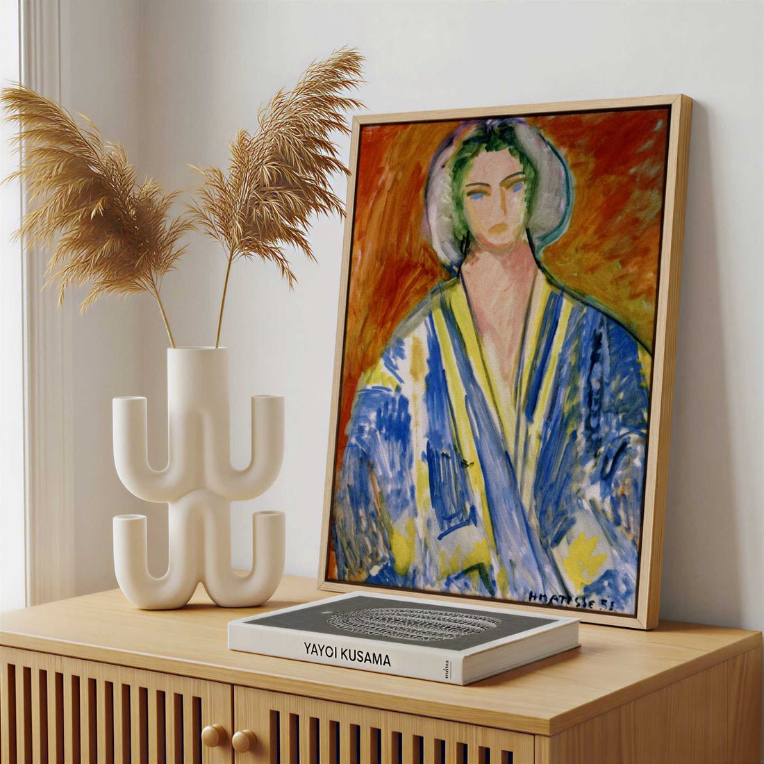 Framed Canvas - Framed canvas in a stylish interior setting