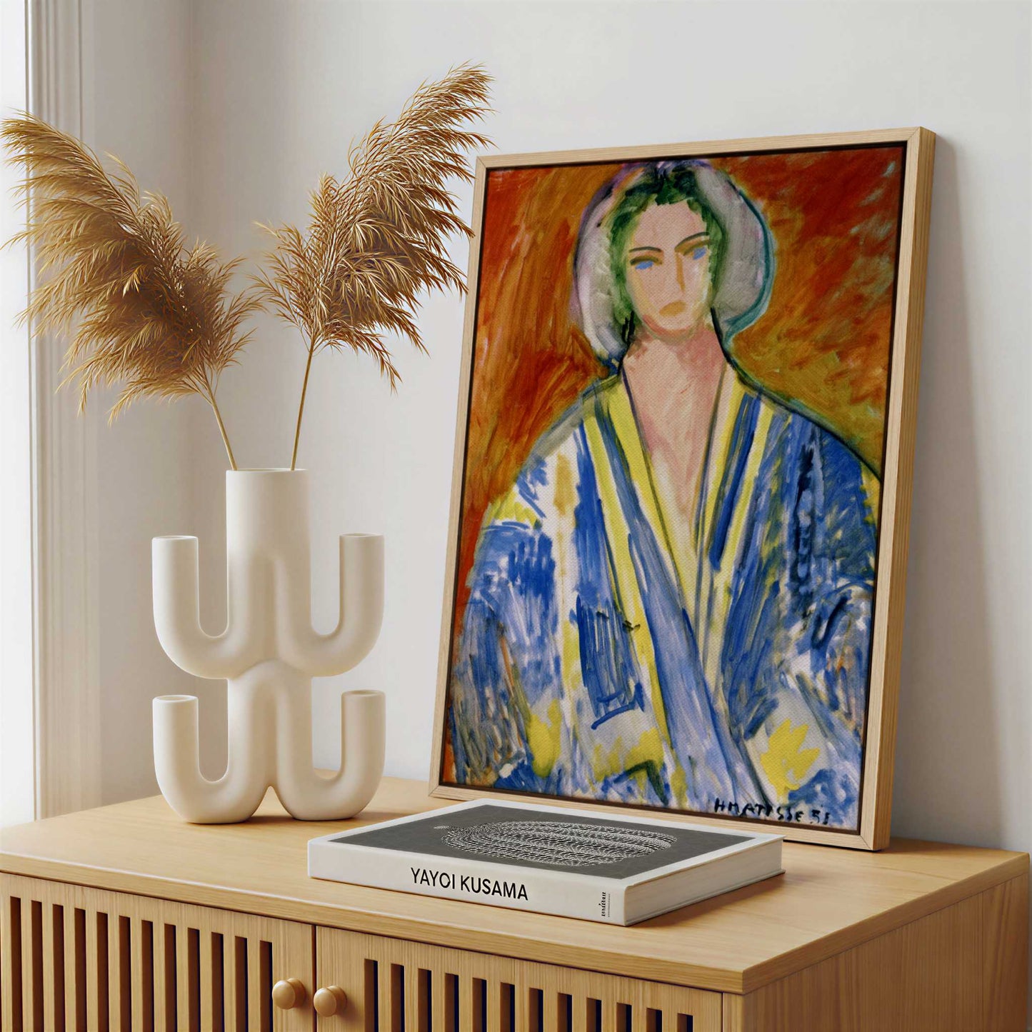 Framed Canvas - Framed canvas in a stylish interior setting