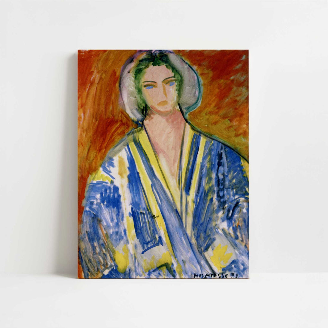 Woman in a Blue Grandoura (1951) by Henri Matisse – Art Print - Unframed art print