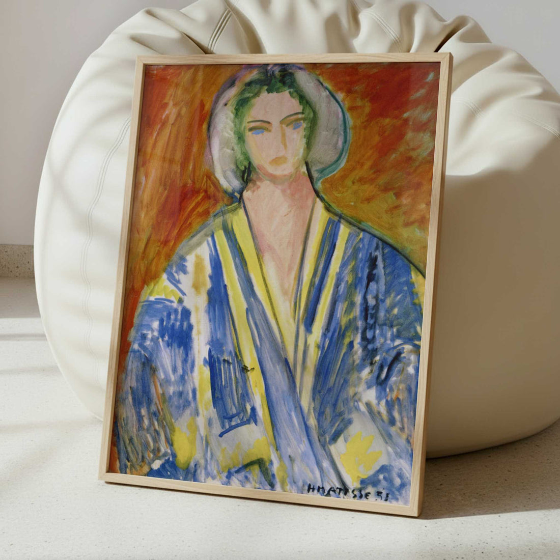 Woman in a Blue Grandoura (1951) by Henri Matisse – Art Print - Interior inspiration