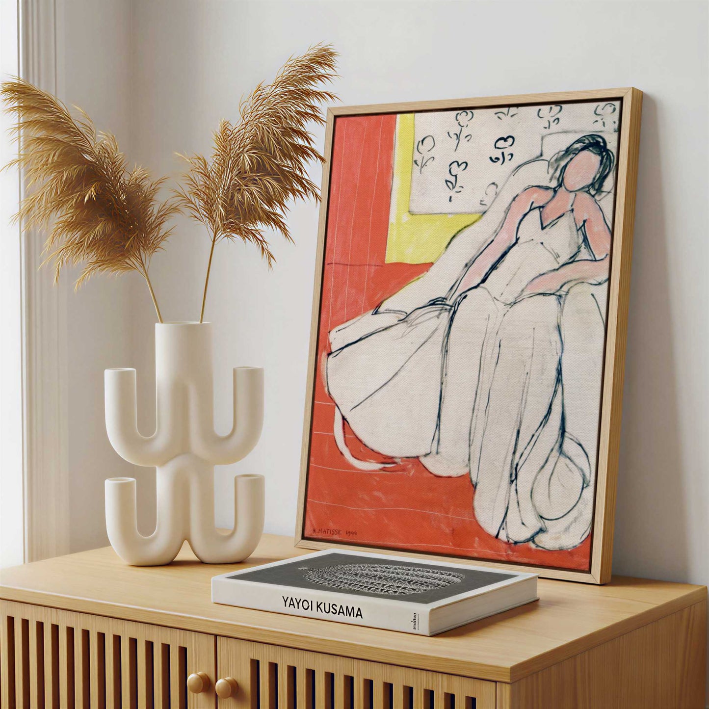 Framed Canvas - Framed canvas in a stylish interior setting