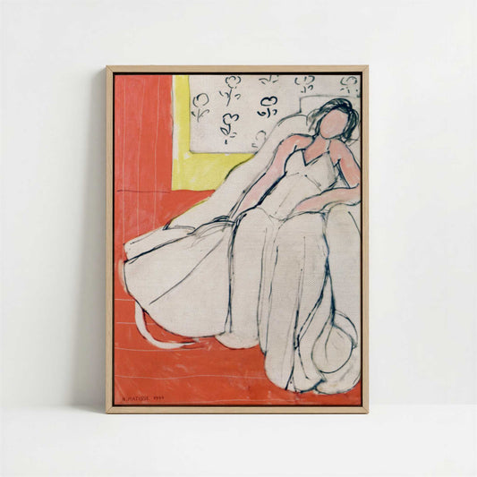 Framed Canvas - Framed canvas in oak color frame