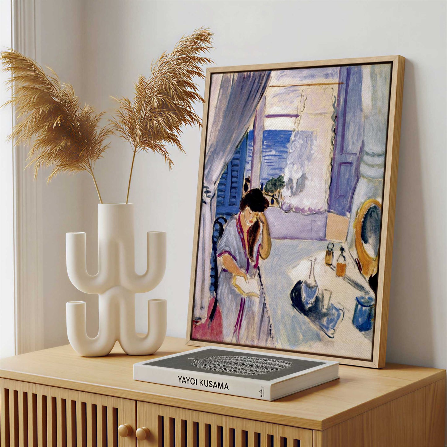 Framed Canvas - Framed canvas in a stylish interior setting