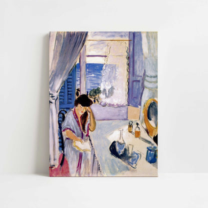 Woman Reading at a Dressing Table (1919) by Henri Matisse – Art Print - Unframed art print