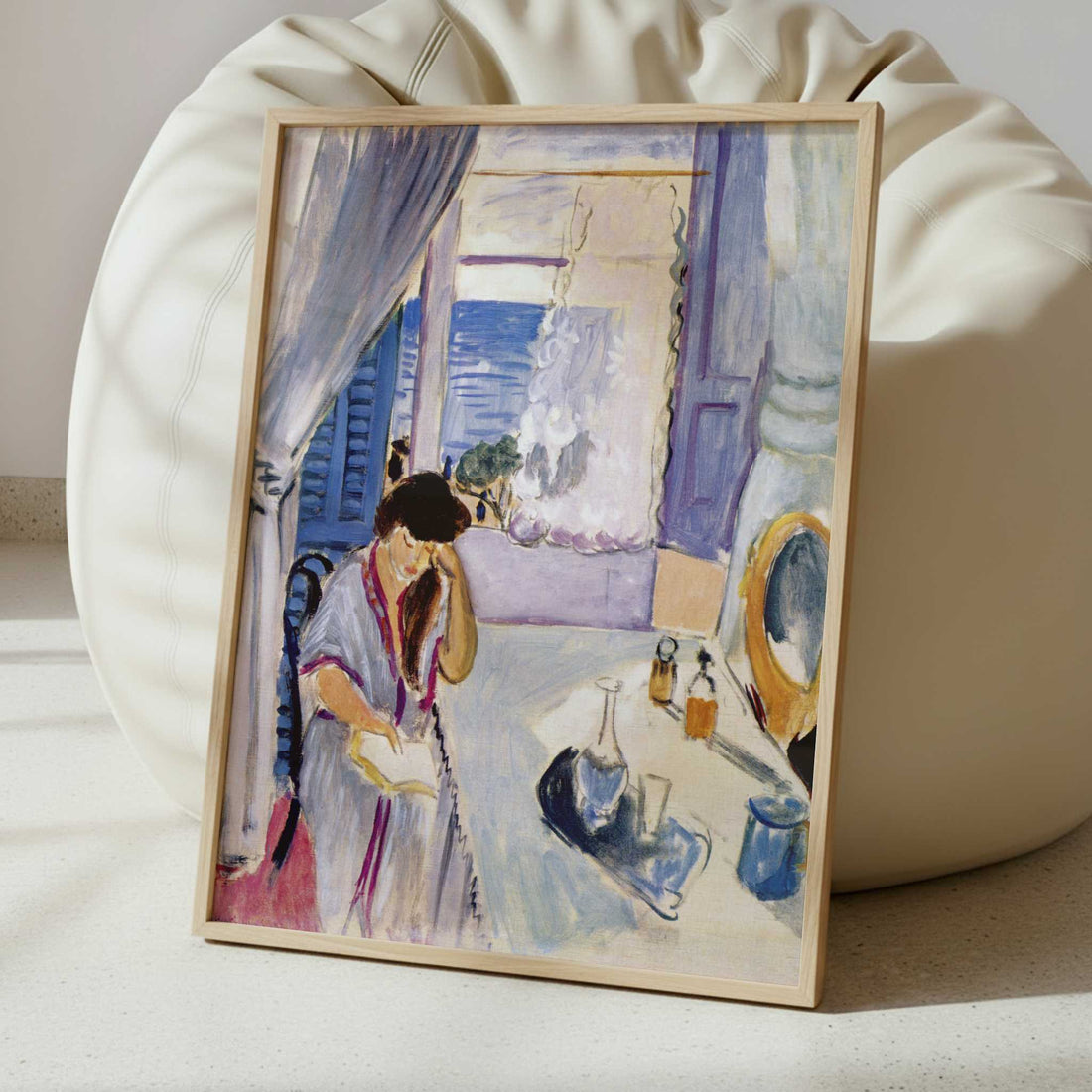 Woman Reading at a Dressing Table (1919) by Henri Matisse – Art Print - Interior inspiration