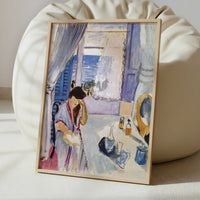 Woman Reading at a Dressing Table (1919) by Henri Matisse – Art Print - Interior inspiration