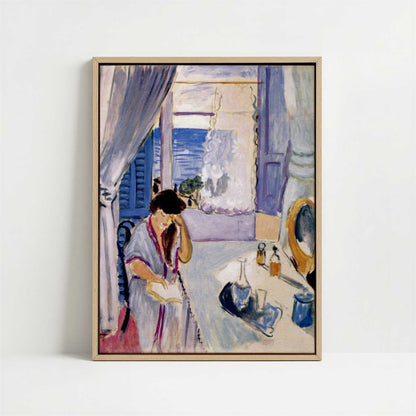 Framed Canvas - Framed canvas in oak color frame