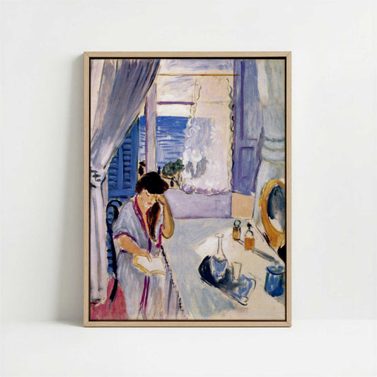 Framed Canvas - Framed canvas in oak color frame
