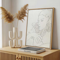 Framed Canvas - Framed canvas in a stylish interior setting