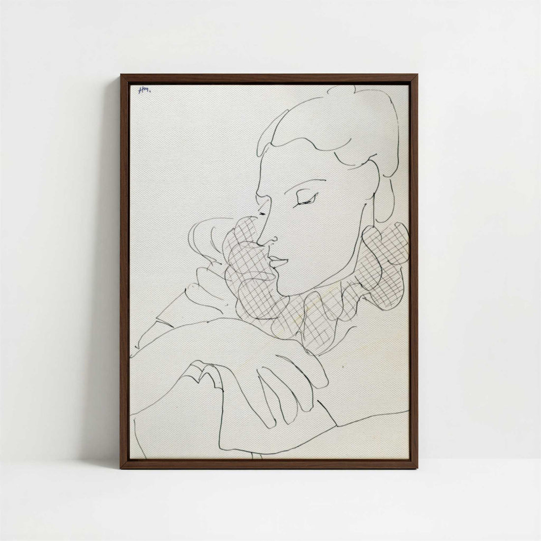 Framed Canvas - Framed canvas in dark wood color frame