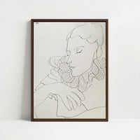 Framed Canvas - Framed canvas in dark wood color frame