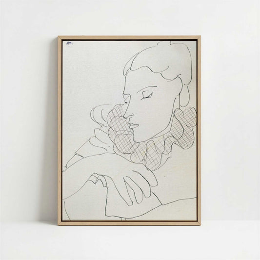 Framed Canvas - Framed canvas in oak color frame