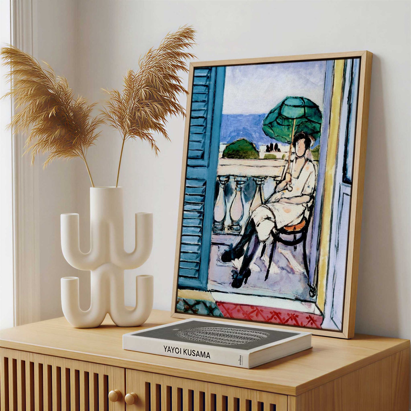 Framed Canvas - Framed canvas in a stylish interior setting
