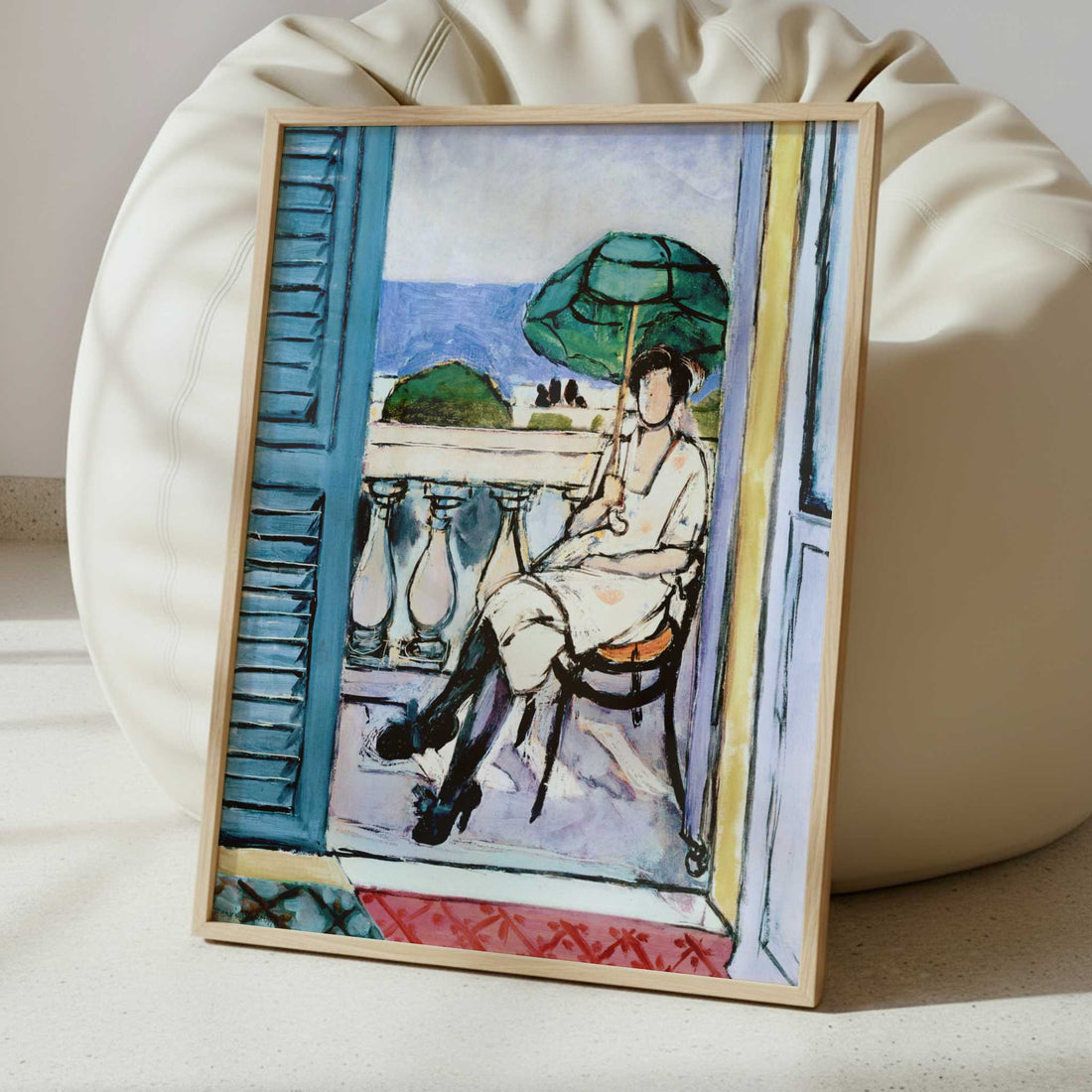 Woman with a Green Parasol on a Balcony (1919) by Henri Matisse – Art Print - Interior inspiration