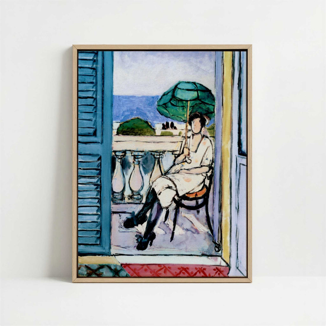Framed Canvas - Framed canvas in oak color frame