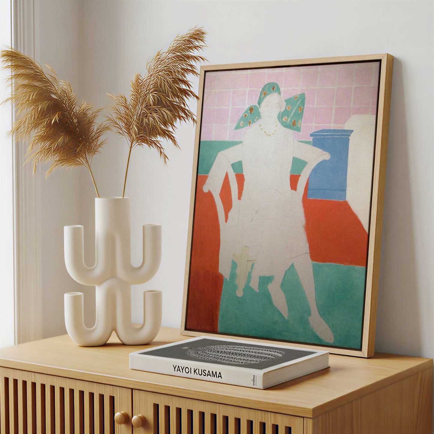 Framed Canvas - Framed canvas in a stylish interior setting