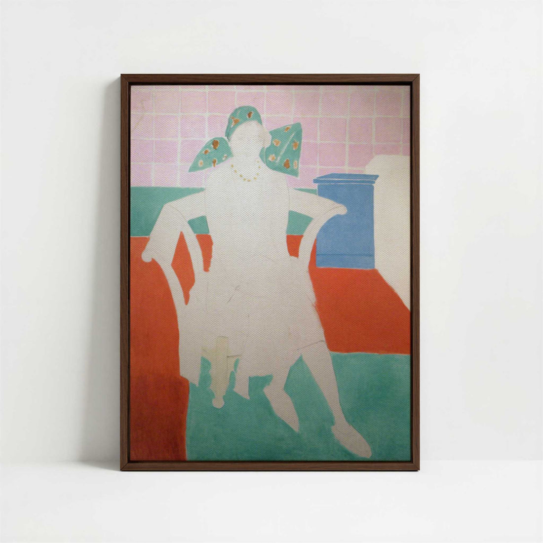 Framed Canvas - Framed canvas in dark wood color frame
