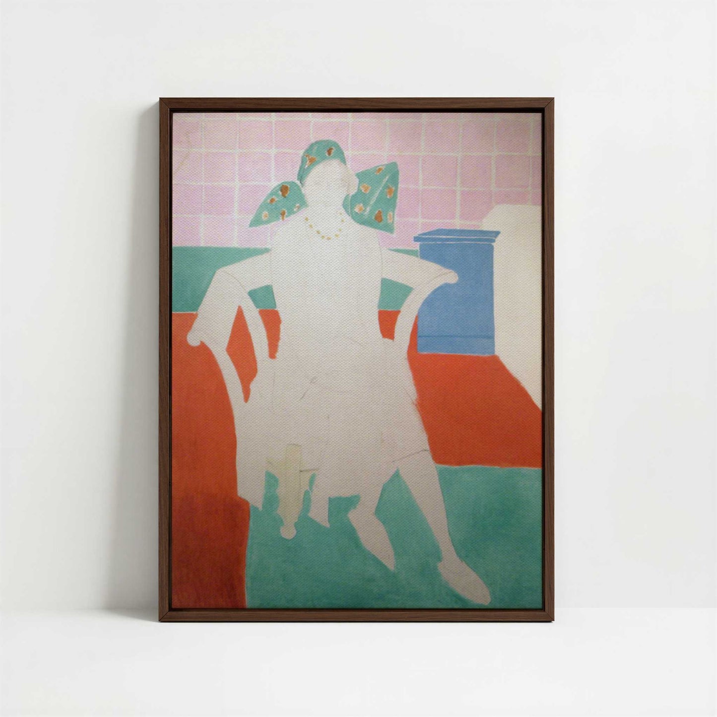 Framed Canvas - Framed canvas in dark wood color frame
